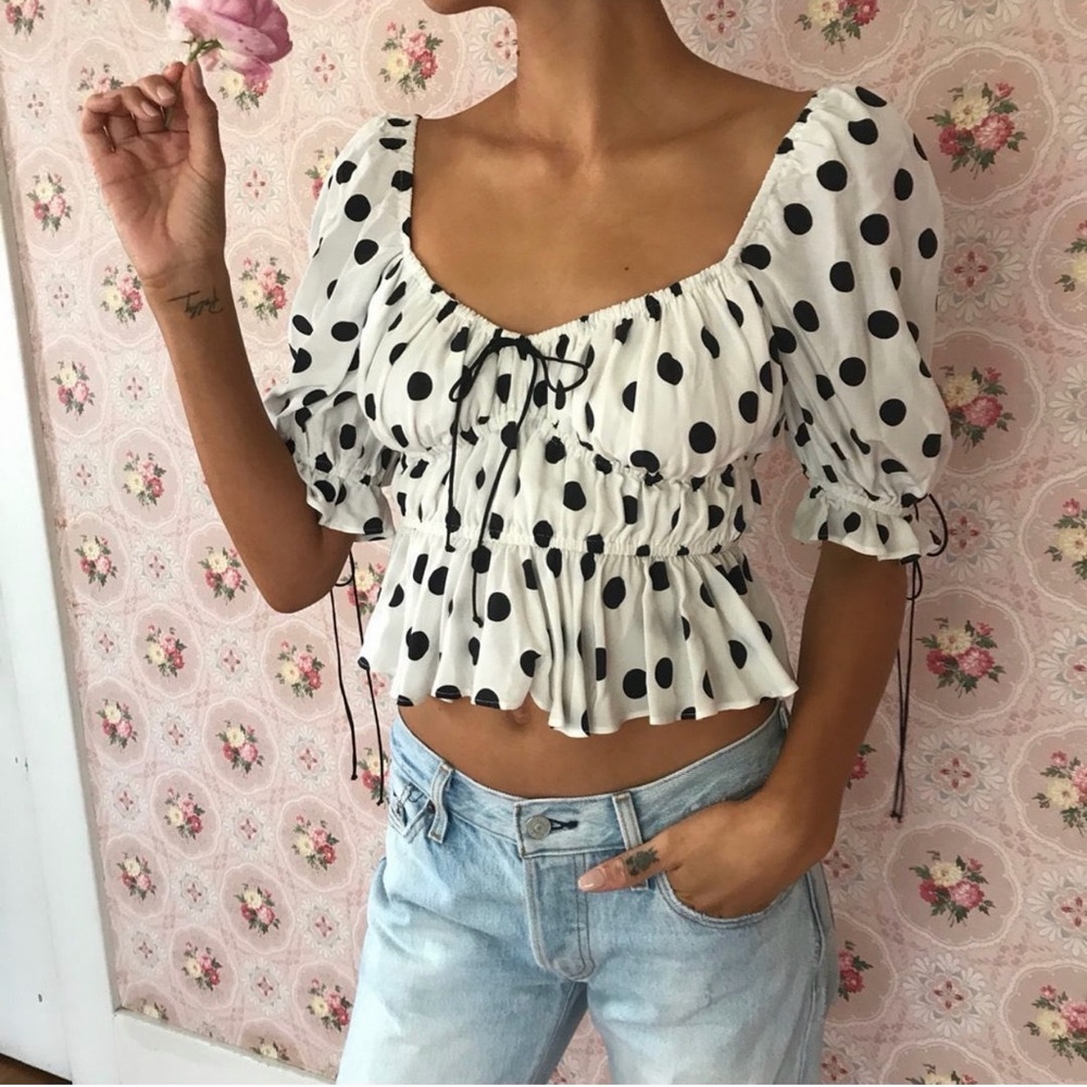 NWT for Love & Lemons Women's Mochi Summer Blouse | medium